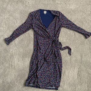 Anne Klein long sleeved wrap dress